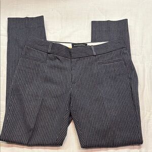 Banana Republic Jackson Fit Petite 0P Navy Blue Striped Dress Pants Trousers